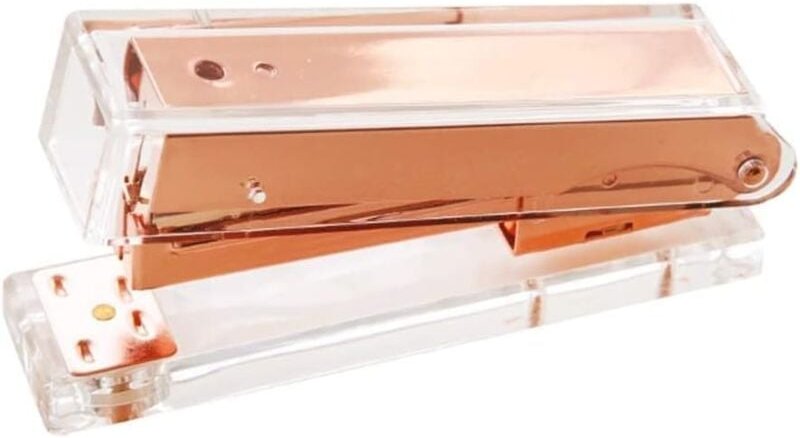 Hefter für das Büro, Gold, manueller Hefter, modischer Metall-Acryl-Hefter, 24/6, 26/6, Bürozubehör, Schule, Schreibware...