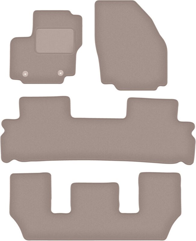 Beige Veloursmatten für: Ford Galaxy MK2 7-Sitzer (2006-2011)