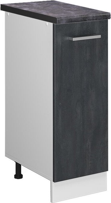Vicco - Apothekerschrank R-Line, Schwarz Beton, 30 cm ap Anthrazit