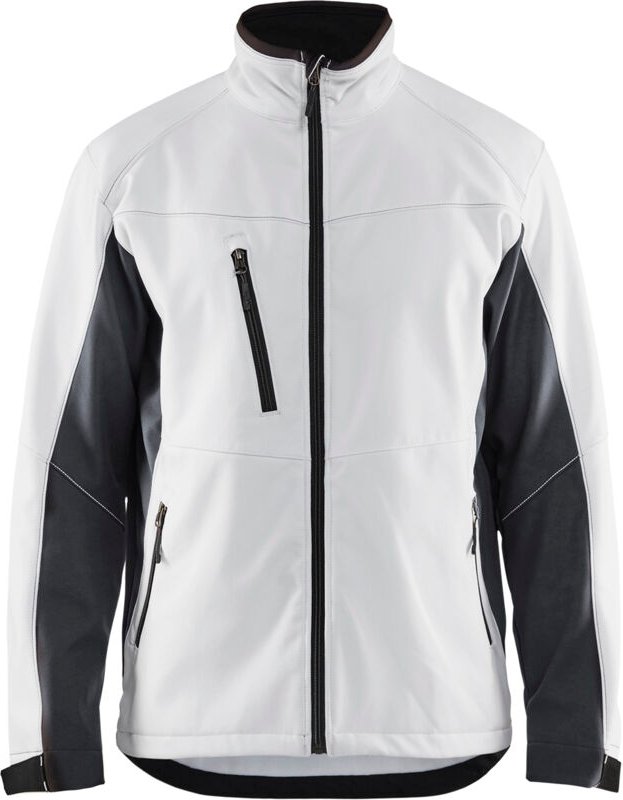 Thumbnail - Arbeits-Softshelljacke 4950 - Weiß/dunkelgrau XXL