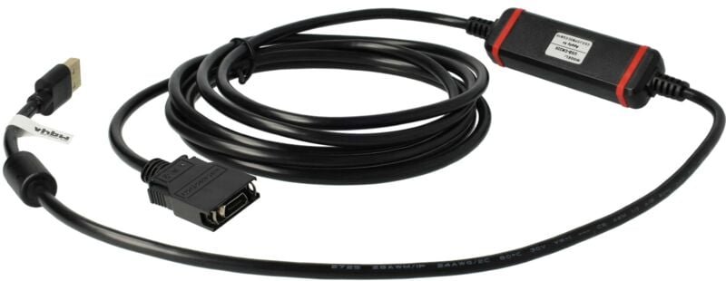 Usb Programmierkabel Ersatz für Omron USB-CN226, CS1W-CS114, CS1W-CN226 für Funkgerät, schwarz - Vhbw