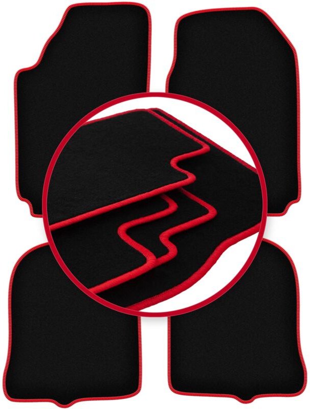 CARLUX-RED Autofußmatten für: Audi 100 C3 Limousine, Avant (1983-1991)