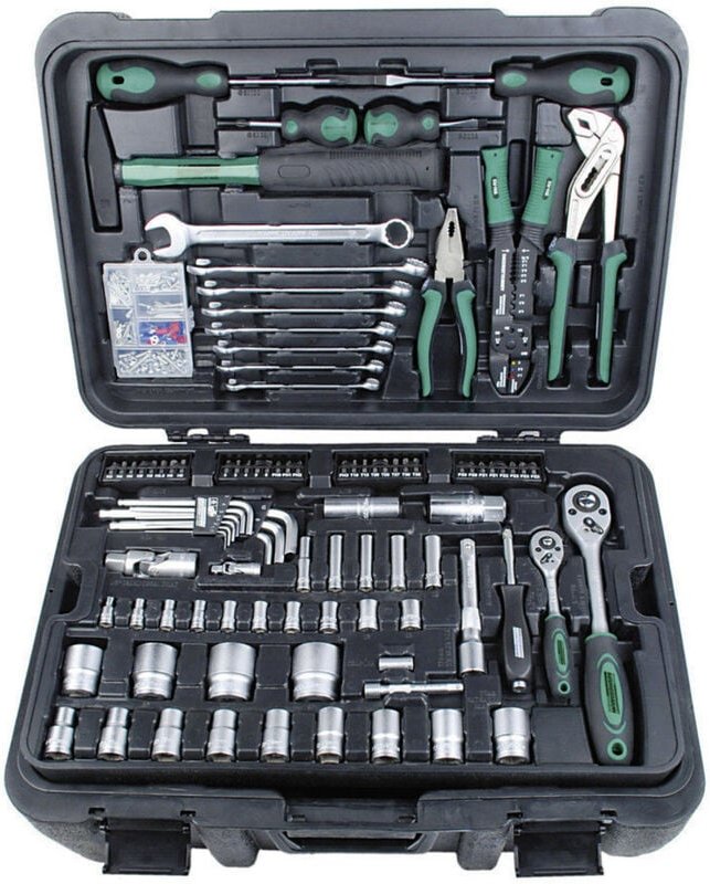 Brüder Mannesmann - M29070 Heimwerker Werkzeugkoffer bestückt 122teilig (b x h x t) 360 x 240 x 530 m