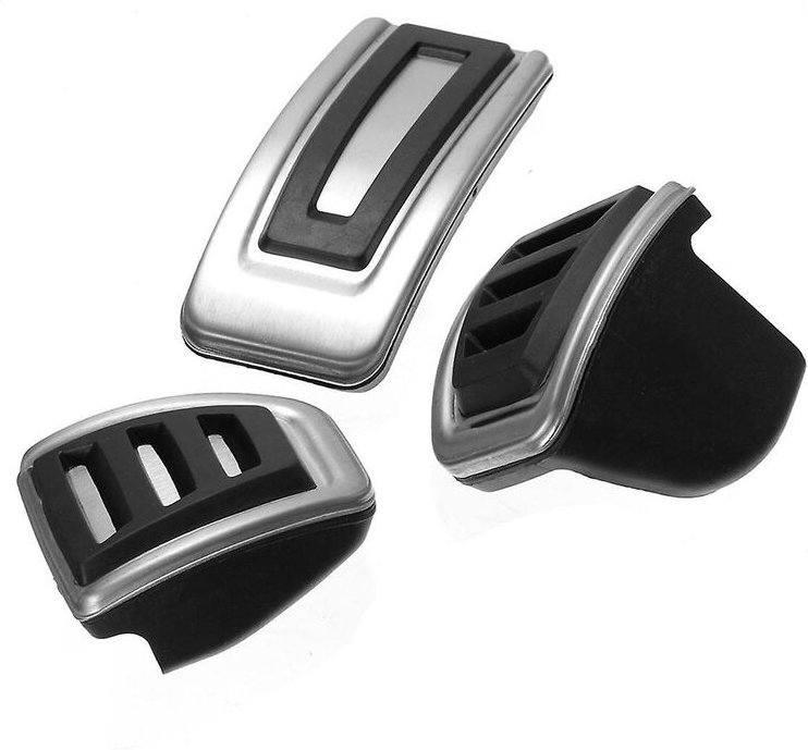 Woosien - 3 stücke Auto Pedale Fuß Kraftstoff Bremse Kupplung Pedal Abdeckung Für B8 Golf 7 2017-2021 für Für Mt