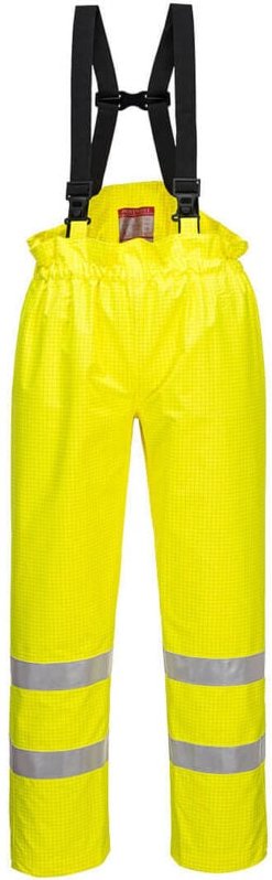 Bizflame Rain Hose, ungefüttert, Hi-Vis, antistatisch, FR, Gelb, M - FR(42-44) - UK(32-34)