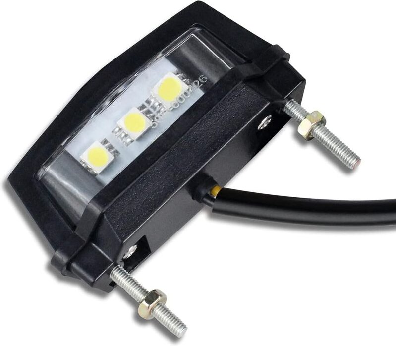 1 Pc Eclairage De Plaque D'immatriculation De Moto, 12V Universel Moto led Feu Arrière Feu Arrière Plaque D'immatriculat...
