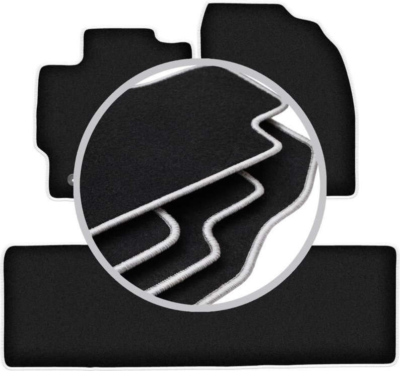 CARLUX-SILVER Autofußmatten für: Toyota Corolla E16 Limousine, Schrägheck (2013-2019)