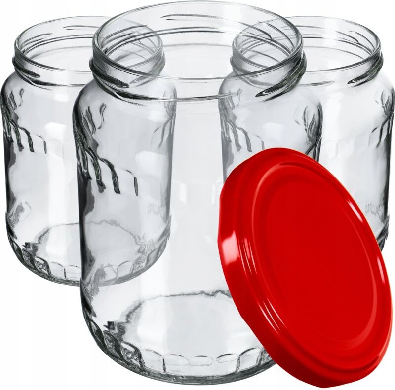 KADAX 8er-Set Marmeladengläser 720 ml mit Schraubdeckel - Mit Schraubverschluss - Marmeladengläser -