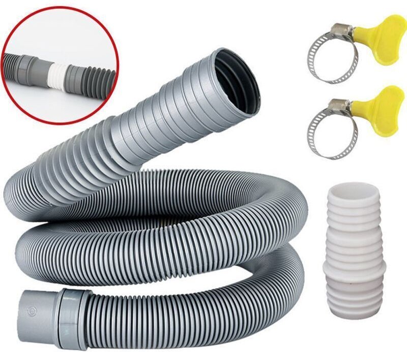 Wasserablaufschlauch, 1,5 m, Universal-Ablaufschlauch, Universal-Ablaufschlauch, Schlauchverlängerungsset, für Geschirrs...