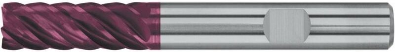 Mehrzahnfräser lang DIN6527 vhm TiALN Typ n Schaft hb Z6-8 20,0mm Format