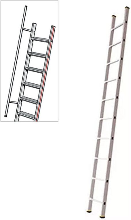 Thumbnail - Aluleiter 8 Sprossen, zu erreichenden Höhe 2.28m - 8108-MC