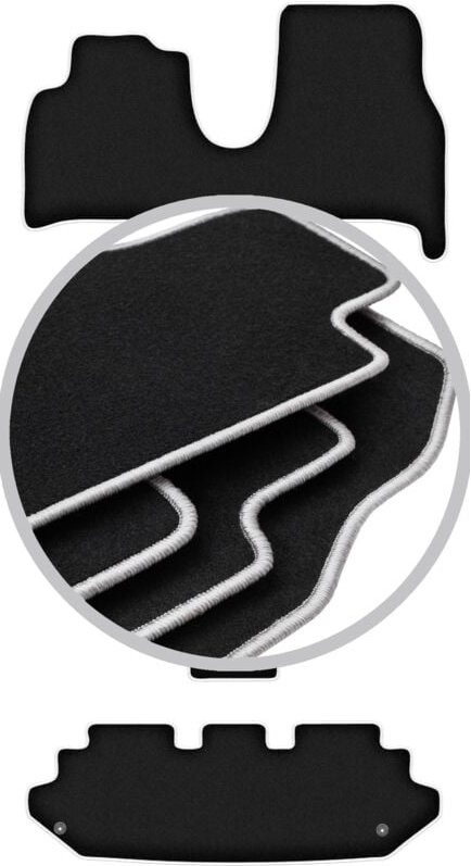 CARLUX-SILVER Autofußmatten für: Fiat Ulysse II 7 Sitze (2002-2010)