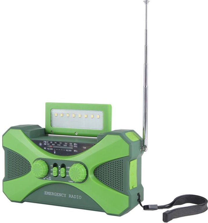 10000 MAh Notfall Radio, Solar Hand Kurbel Tragbares Radio mit Telefon LadegeräT, LED Taschenlampe GrüN