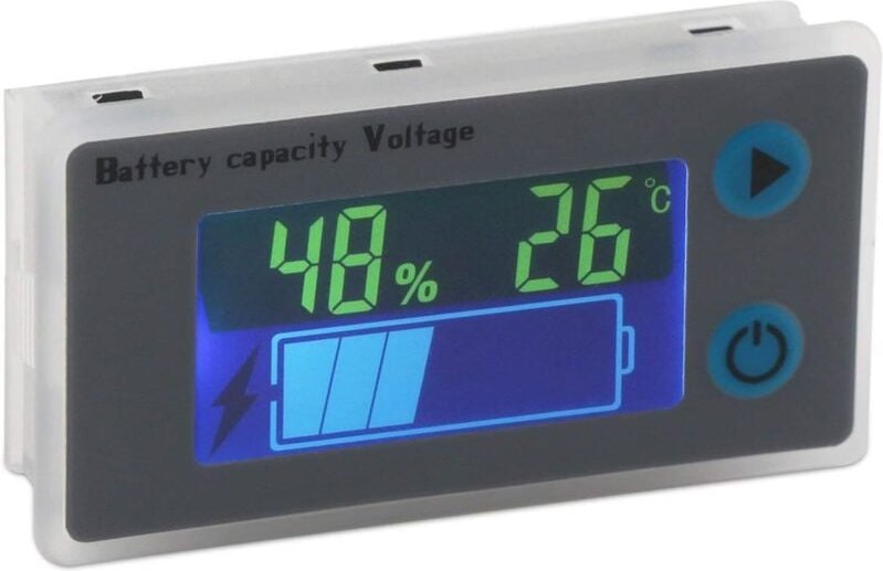 10–100 V Batteriekapazitätsmonitor, programmierbare Batteriespannung, Temperaturanzeige, 12 V, 24 V, 36 V, 48 V LCD-Disp...