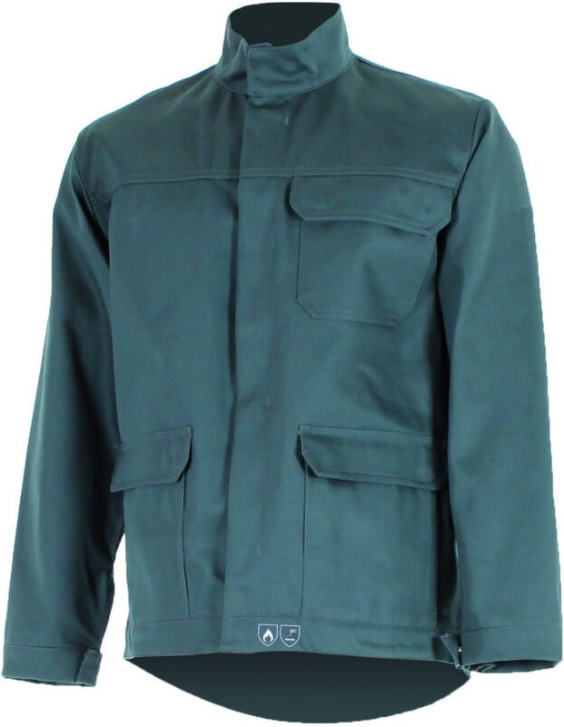 Feuerhemmende Jacke Grau Stahl 2XL