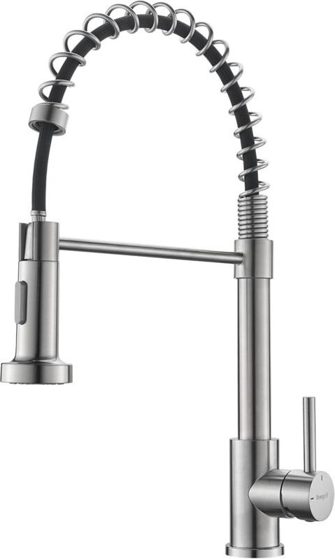 Ausziehbarer Küchenhahn – Edelstahl 304, 360° schwenkbar, 2 Wassermodi (Strahl/Fluss), 40 cm Schlauch, schnelle Installa...