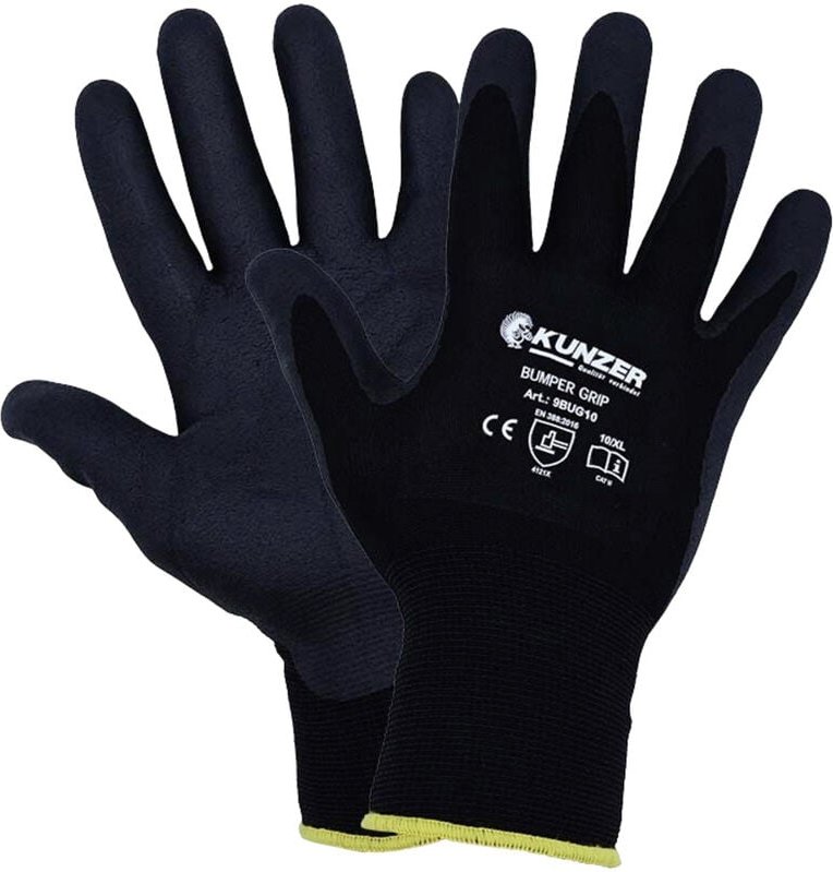 Thumbnail - 9BUG08 Nitrilschaum, Elasthan Arbeitshandschuh Größe (Handschuhe): 8, m en 388:2016, en 420- - Kunzer