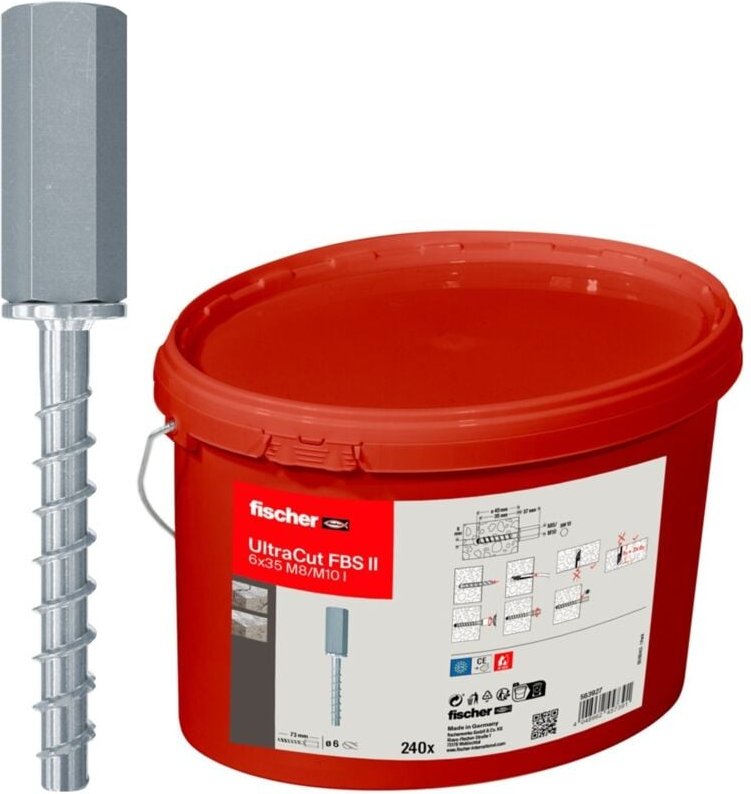 Fischer - Betonschraube UltraCut fbs ii 6x35 M8/M10 i Eimer (240)