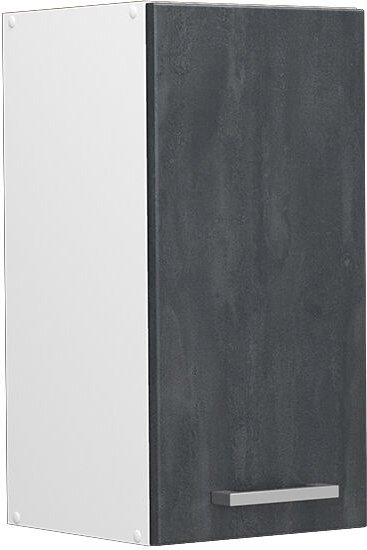 Vicco - Küchenoberschrank R-Line, Schwarz Beton, 30 cm