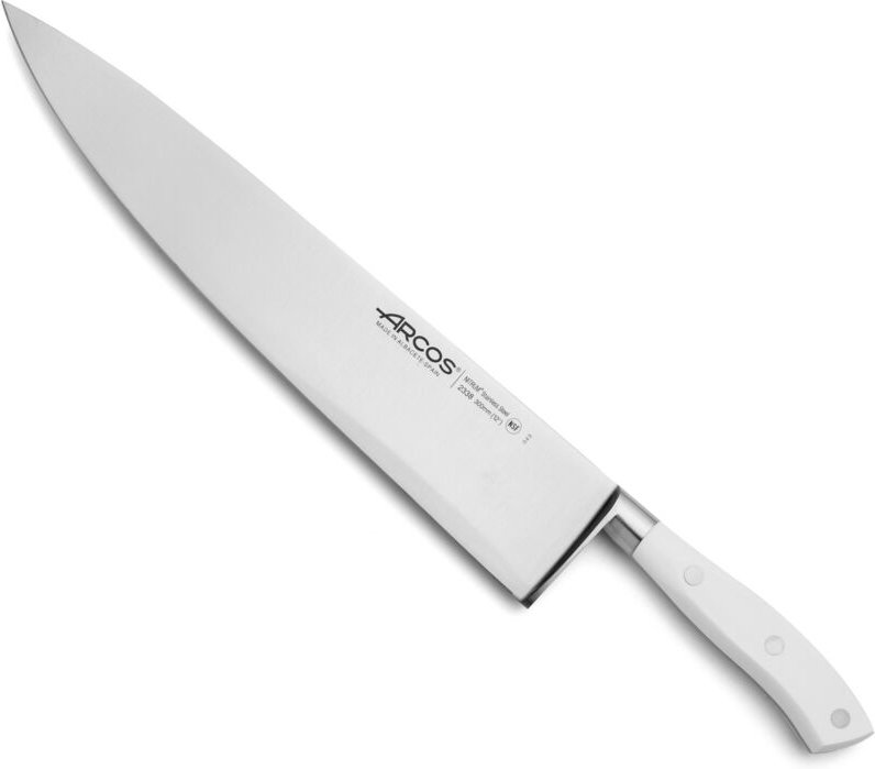 Messerkoch Arcos Riviera Blanc 233824 aus Nitrumstahl, mit Mango aus Polyoxymethylen und einer Klinge von 30 cm im Koffe...