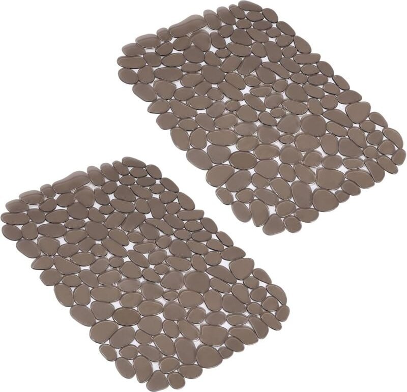 Thumbnail - 2er Set PVC Schutzmatten für die Küchenspüle, 40 x 30 cm Spülbeckenmatte, kieselförmige Spülbeckenmatte für den Boden de...