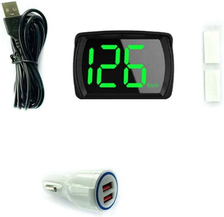 Auto-HUD-Head-Up-Display, digitaler GPS-Tachometer für Auto, LKW, SUV, Motorrad, KM/H-Geschwindigkeitsmesser, 2er-Set