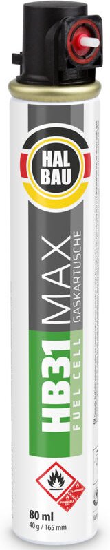 Halbau - Gaskartusche 165mm 80ml Fuel Cell Ersatzgas für Nagler HB31 rot - 1 St.