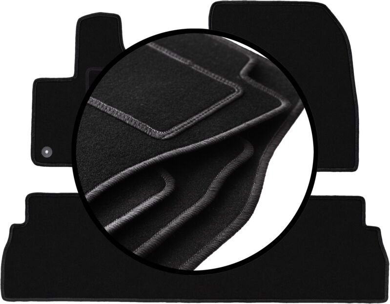 Kompletter Satz Veloursmatten für: Peugeot Rifter Kombivan (2018-)