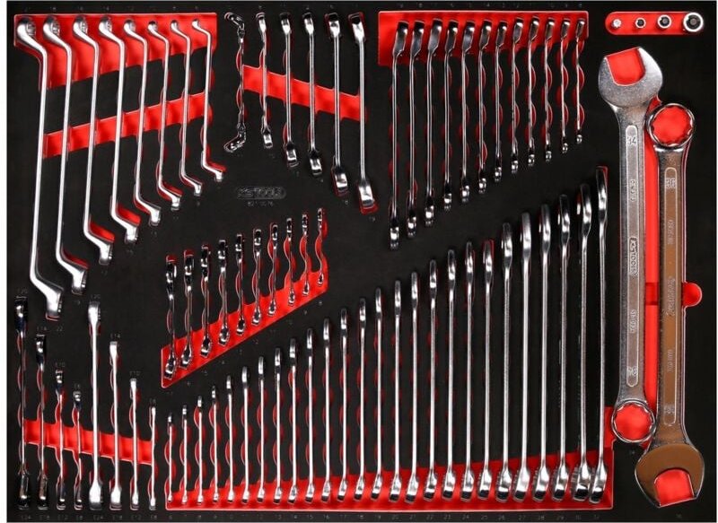 KS TOOLS Schraubenschlüssel-Satz in Schaumstoffeinlage 76tlg. - 821.0076