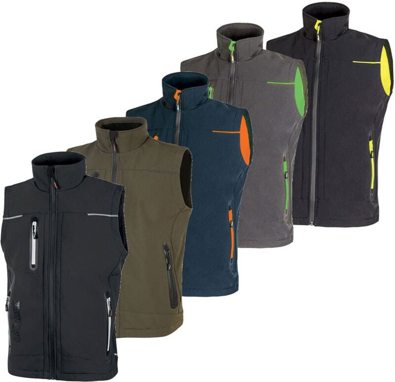 Unisex Softshell-Arbeitsweste ohne Ärmel UNIVERSE Dunkelgrün XL