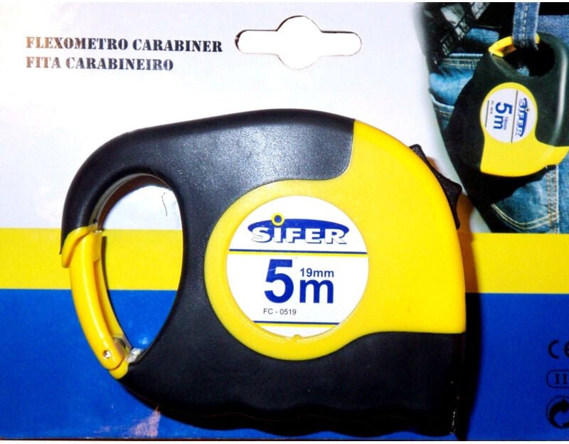 Sifer Carabinero Gummi-Flexometer 5 m 19 mm