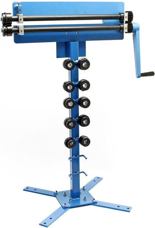 Sickenmaschine mit Standfuß, 1,2/1,8 mm Materialdicke, Biegemaschine zur Blechbearbeitung mit 6 Profilrollen zur Herstel...