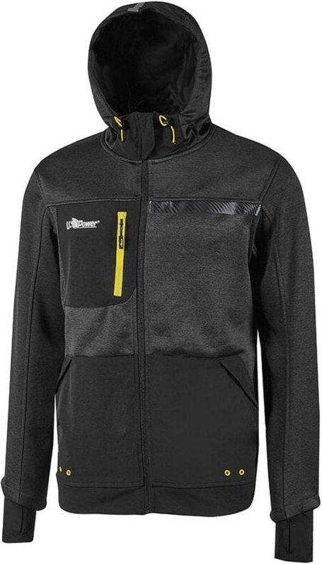 Weiches und atmungsaktives volle Reißverschlussarbeit Sweatshirt mit Küken mit Daumenpass und Galaxie U-power Uhre-Loch ...