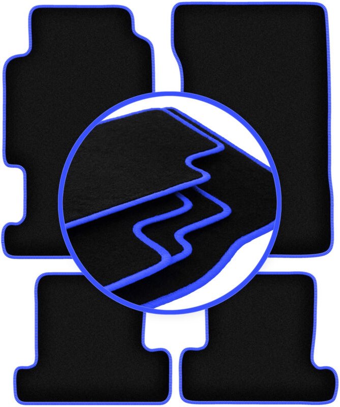 CARLUX-BLUE Autofußmatten für: Honda Prelude IV Coupé (1991-1996)