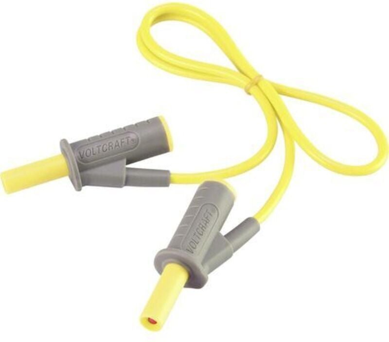 MSB-501 Sicherheits-Messleitung Lamellenstecker 4 mm Lamellenstecker 4 mm 0.50 m Gelb 1 St - Voltcraft
