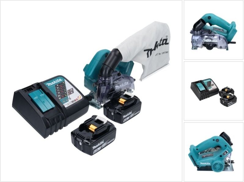 Makita DCC 500 RG Akku Diamantschneider 18 V 125 mm Brushless + 2x Akku 6,0 Ah + Ladegerät