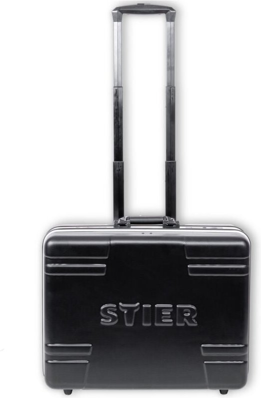 Werkzeugkoffer Trolley leer, robuster Rollkoffer mit ABS-Kunsstoff & Aluminium, Toolbox schwarz mit Rollen inkl. Sicherh...