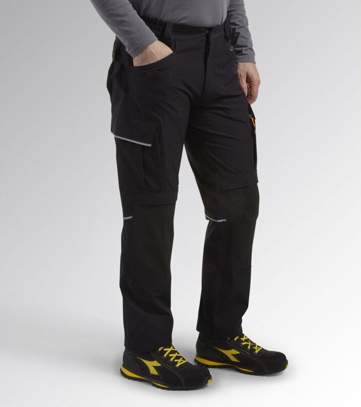 Diadora - Pant Tech Performance Stretch-Arbeitshose - l - Schwarze