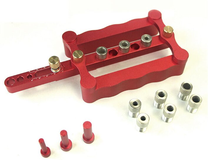 Selbstzentrierende Vorrichtung für Holzbearbeitungsdübel, Bohrführung, Zimmerei-Bohrlochortung, Einsteck- und Zapfenvorr...