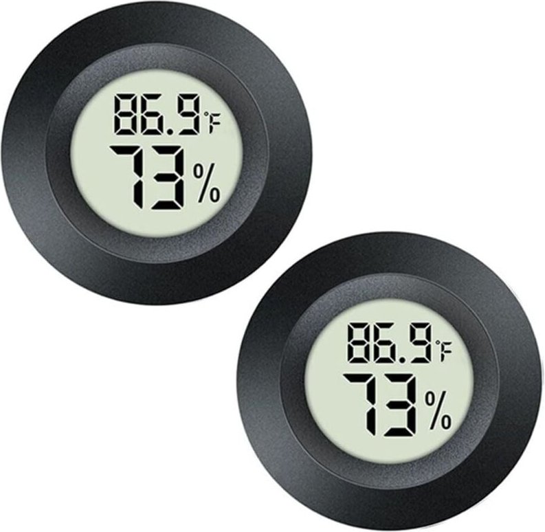 Tigrezy - 2er-Pack digitales Mini-Hygrometer-Thermometer für Gewächshaus-Humidoren, Inkubatoren, Reptilien-Terrariengläs...
