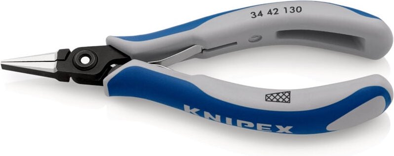 Thumbnail - KNIPEX 34 42 130 Präzisions-Elektronik-Greifzange mit Mehrkomponenten-Hüllen brüniert 130 mm