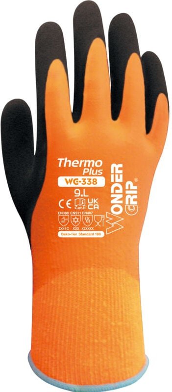 Thumbnail - Thermo plus WG-338 Latex 9/L wasserdichter gepolsterter Handschuh - Wonder Grip