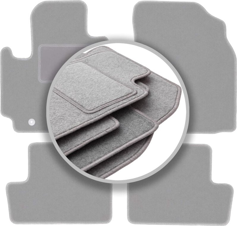 Graue Autofußmatten für: Toyota RAV4 II 2WD 5-Türer (2001-2005)