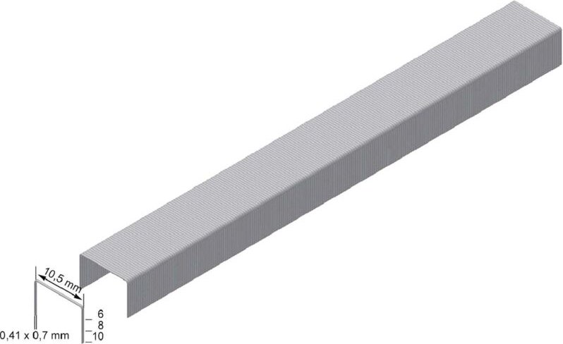 Thumbnail - Heftklammern 10 mm verzinkt im Blister - VZ10CNK-B - Prebena