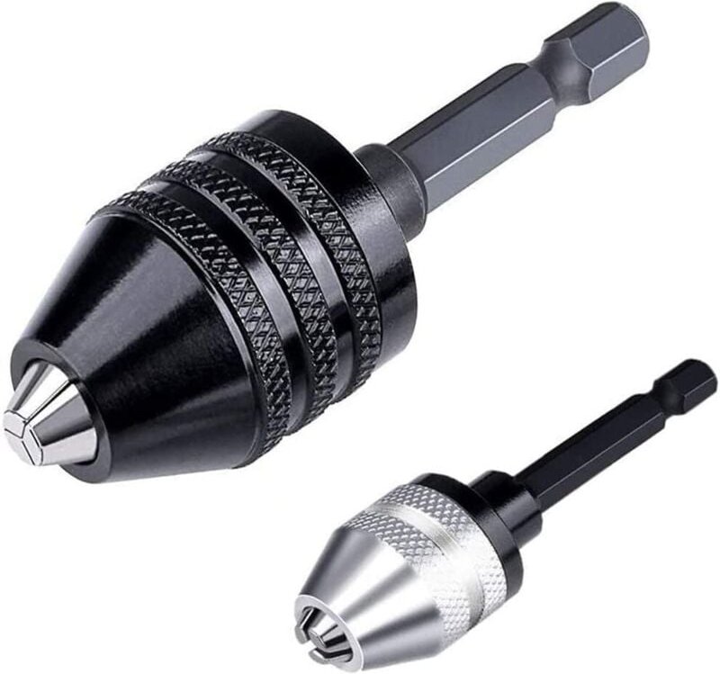 2 Stück 0,3–6,5 mm, 6,35 mm (1/4 Zoll), Schnellspannbohrer, Sechskant-Schnellspannbohrfutter, Schnellwechseladapter, Kon...