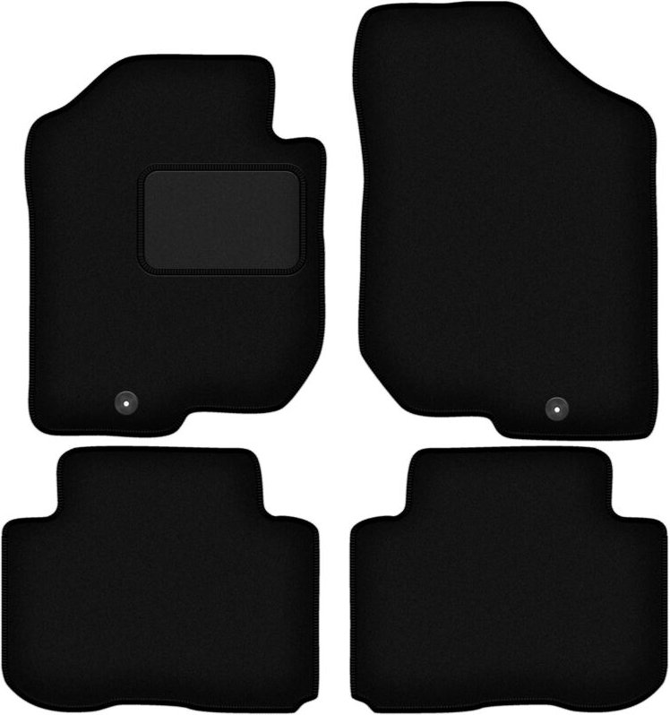 Schwarze Veloursmatten für: Kia Carens III Minivan (2006-2010)