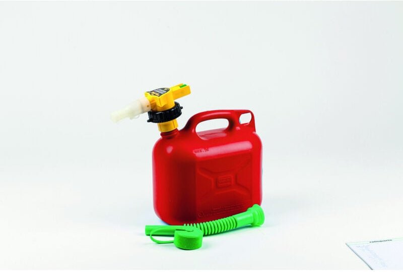 Benzinkanister + NO-SPILL Fassungsvermögen 5,00 Liter Farbe rot