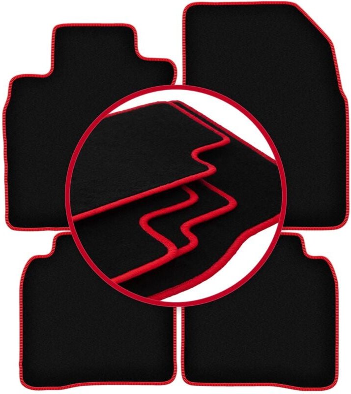 CARLUX-RED Autofußmatten für: Nissan Note I E11 Minivan (2006-2012)