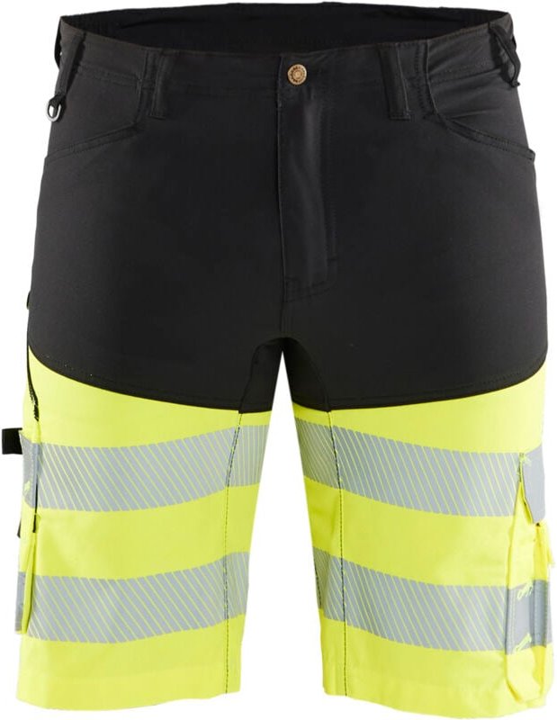 Thumbnail - Hochsichtbarer, dehnbarer Arbeitsshort 1541 - Schwarz/Neongelb 2XL - FR(52) - SE(C58) - Normen