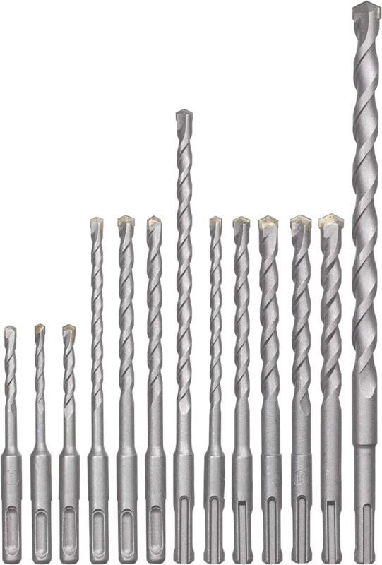 KWB - SDS-Plus Hammer-Bohrer-Set, 12-teiliges Stein- u. Beton-Bohrer Satz im Kunstoff-Koffer